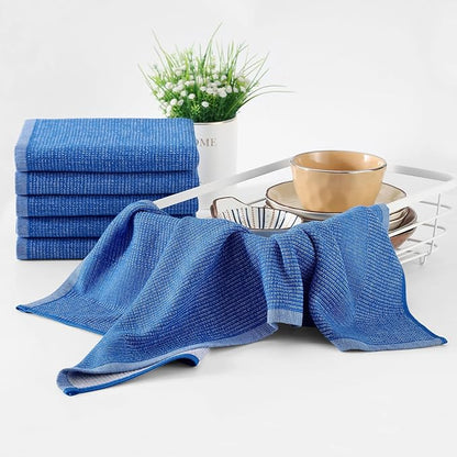Homaxy Premium Kitchen Towels, Large Cotton Kitchen Hand Towels, Flat and Terry