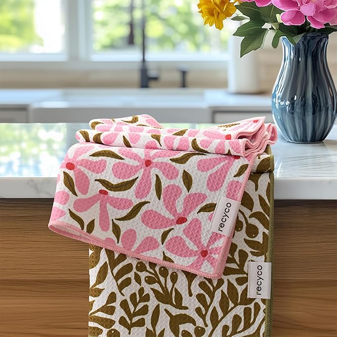 RECYCO Waffle Kitchen Towel Set of 2