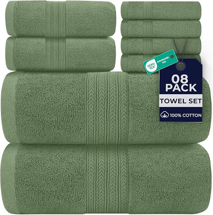 DAN RIVER 8 PC Luxury Bath Towels