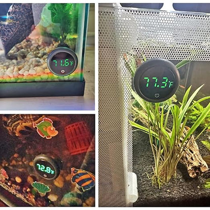2pack LED Digital Aquarium Thermometer, Tank Thermometer Aquarium Temperature Measurement Display Thermometer for Fish,Turtle and Aquatic