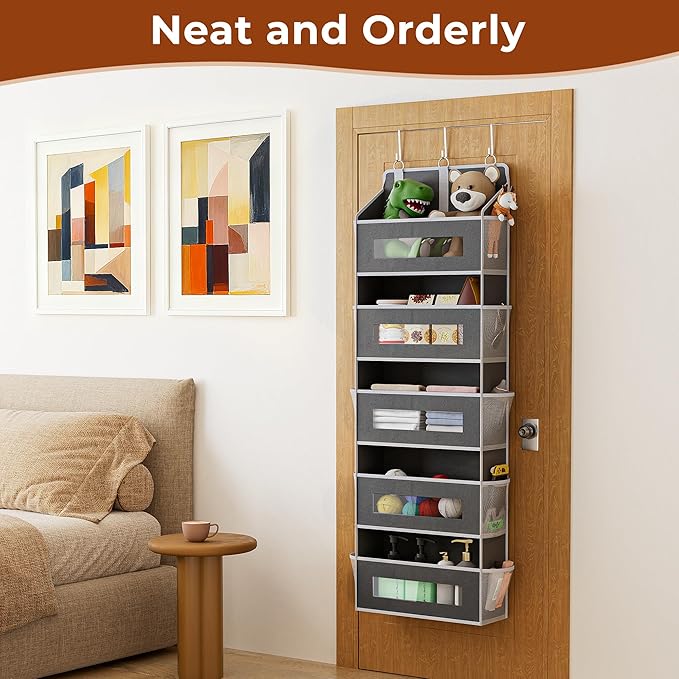3 Packs 5-Tier Over the Door Storage Organizer