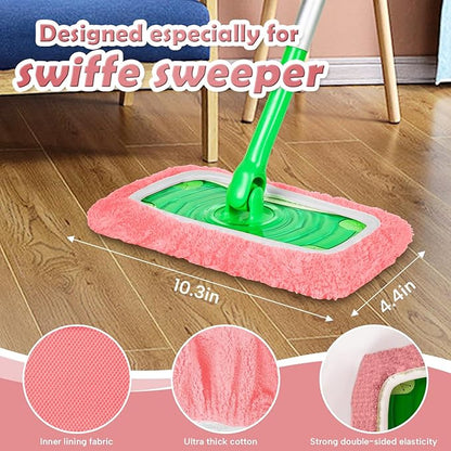 5 Pack Reusable Microfiber Mop Pads Compatible