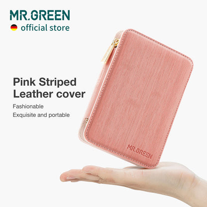 MR.GREEN 7in1 Manicure Sets Personal Care Tools Stainless Steel Professional Nail Clippers Pedicure Set Travel Case Kits (Mr-6032)