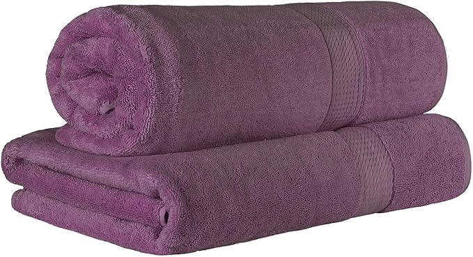 SUPERIOR Egyptian Cotton Pile Bath Sheet Set of 2, Ultra Soft Luxury Towels