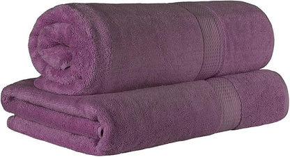 SUPERIOR Egyptian Cotton Pile Bath Sheet Set of 2, Ultra Soft Luxury Towels