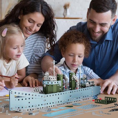 Lucky Doug Stem Building Projects Model Cruiser Ocean Ship Set, 504 Pieces Stem Project Building Toys for Kids Ages 8-12, Assembly Science Kit Toys Gifts for Boys Kids Girls 8 9 10 11 12-16 Years Old