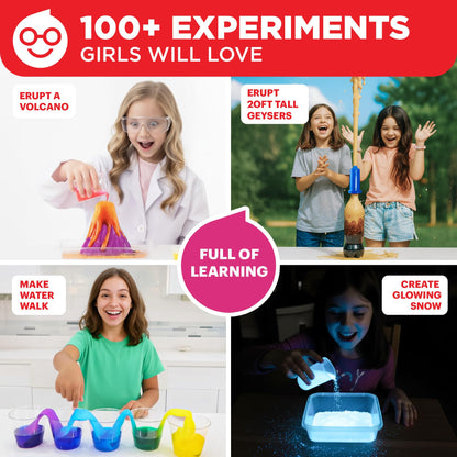 Doctor Jupiter Girls' Super Science Kit for Ages 8-12 | Birthday Gift Ideas for Girls 8,9,10+ Years Old | Chemistry Set with 100+ Experiments