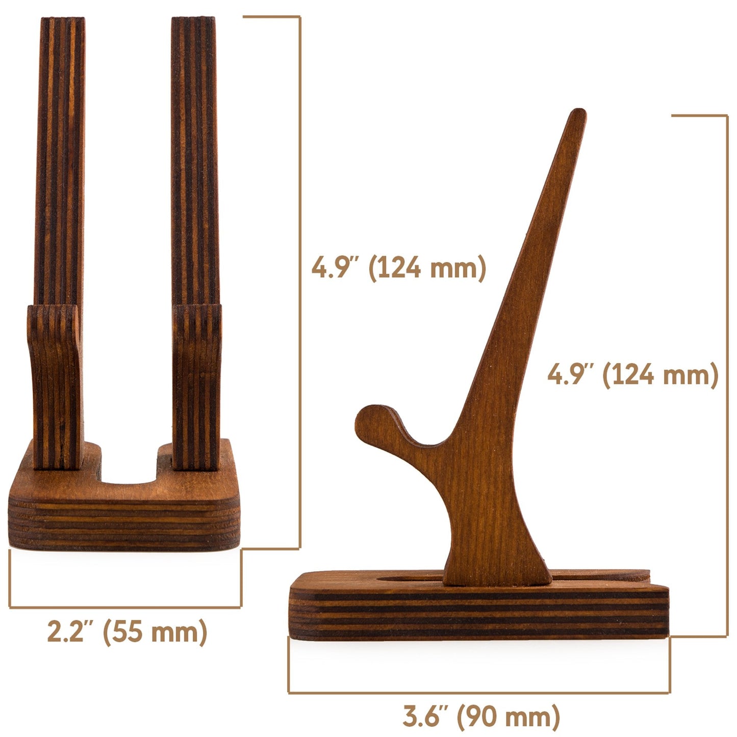 Rostmary Wooden Cell Phone Holder Tablet Stand for Desktop – Ideal for iPhone, iPad, Samsung, Tablet PCs, eReaders, Artwork, Make-up Mirror, Photo Frame Stand – Lightweight Docking Station