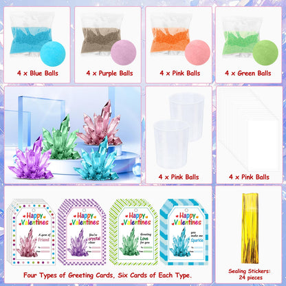 Grenfield 24PCS Kids Science Kit Planting Crystal Bulk, Easter Egg Fillers, Basket Stuffers for Kids Easter Egg Stuffers, Classroom Prizes, for Easter Egg Hunts, Party Favors, Kids, School