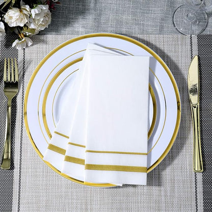 FOCUSLINE 200 Linen Feel Disposable Bathroom Napkins, Soft and Absorbent Paper