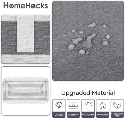 HomeHacks 3-Pack Large Laundry Basket, Waterproof, Freestanding Laundry Hamper