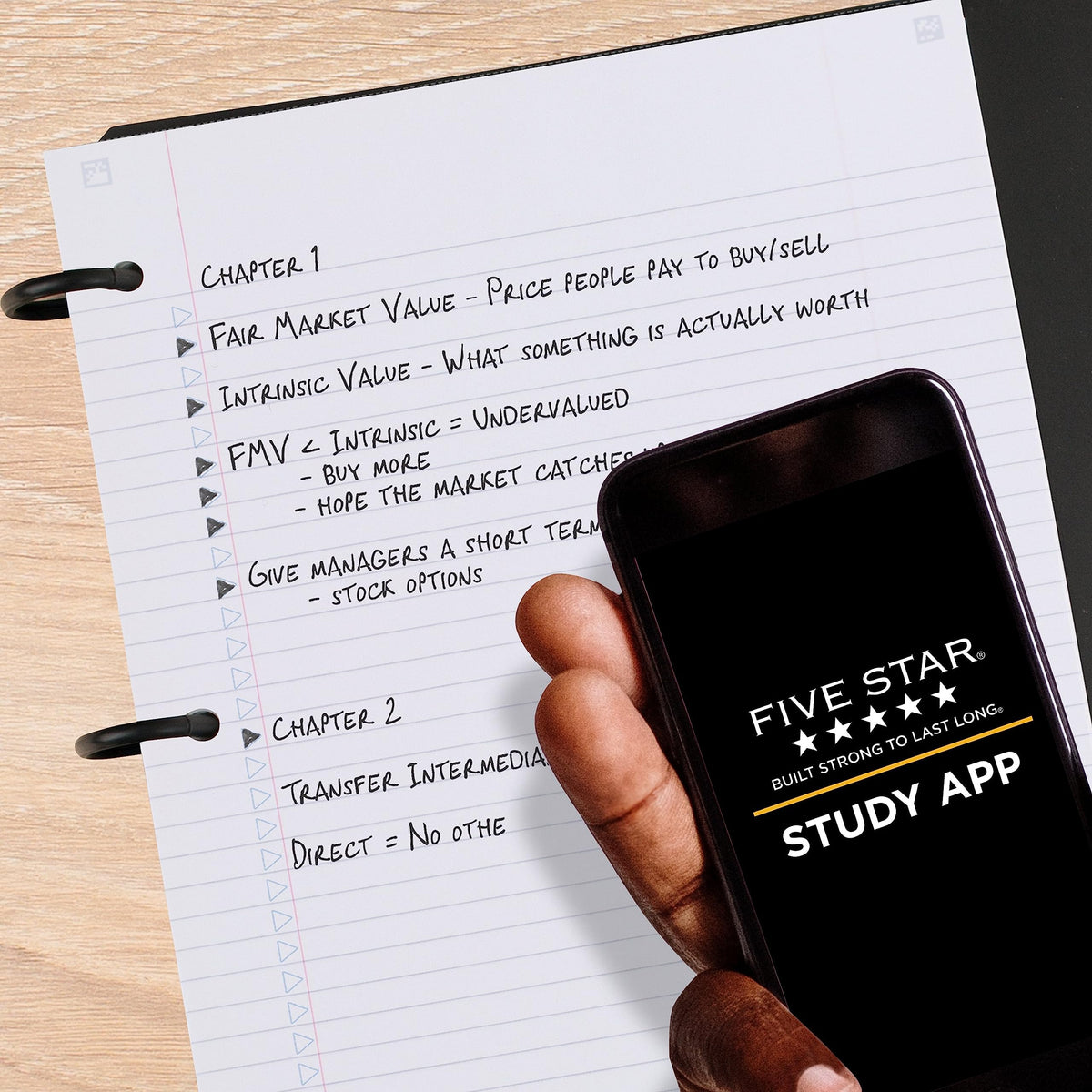 Five Star Flex Refillable Notebook + Study App, College Ruled Paper and 1 Inch TechLock Ring Binder with Customizable Cover, Pockets, Tabs and Dividers, 200 Sheet Capacity, White (29326AE2)