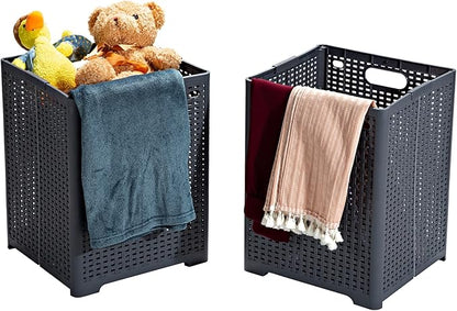 42L Collapsible Plastic Laundry Baskets, Foldable Laundry Hamper