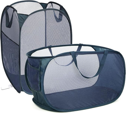 2 Pcs Durable Collapsible Laundry Baskets