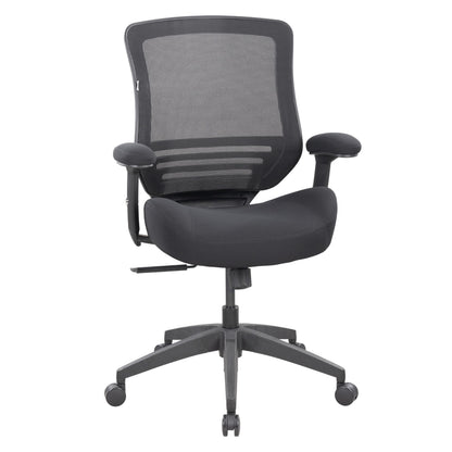 BOLISS Office Chair Mesh Ergonomic Super Soft Thick and Wide Cushion Computer Desk Chair Height Adjustable Arms and Lumbar Support Reduce Back Pain (Black)
