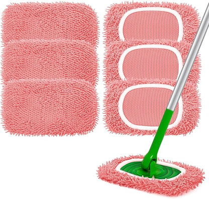 Reusable Microfiber Mop Pads Compatible