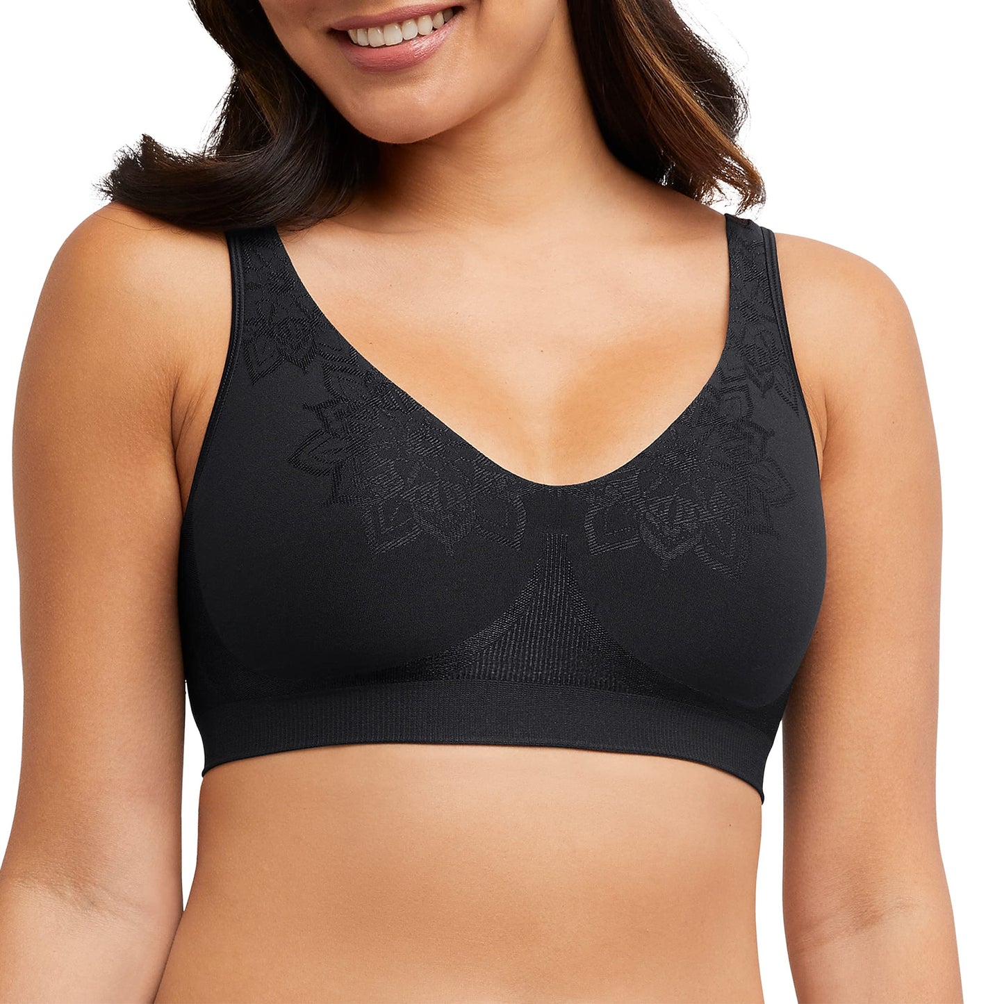Bali Women's Wireless Bra, Comfort Revolution Seamless T-Shirt Bra, Moisture-Wicking, ComfortFlex Fit