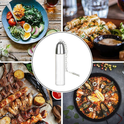 AKIRAMERUNA- 4 pack Portable Glass Decorative Bottle Kitchen Spice Dispenser Portable Leak-Proof Storage Bottle for Outdoor Camping Travel