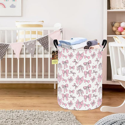 HUNRUNG Laundry Hamper, Large Canvas Fabric Lightweight Storage Basket Toy