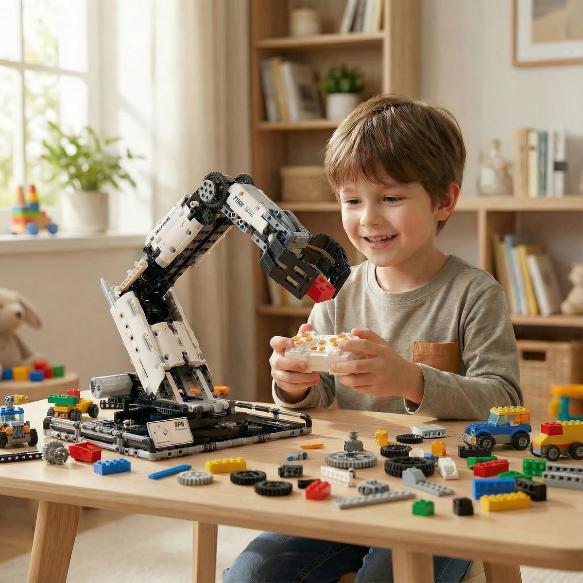 1029 PCS STEM Robotic Arm Kit for Kids Ages 8-16, Programmable DIY Robot Arm Building Toy with APP & Remote Control, Engineering Coding Robotics Kit, Educational Science Gift for Boys Girls