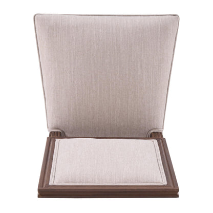 Christopher Knight Home Regina French Country Dining Chairs Set of 2, Wooden Dining Room Chair, High Back Kitchen Side Chair, Fabric Upholstered Armless Extra Seat, Beige+Walnut