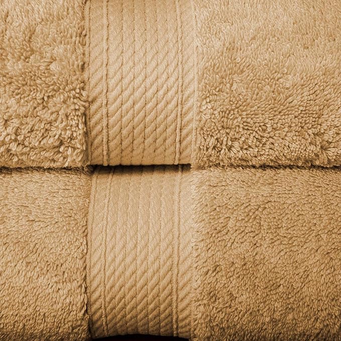 Superior Egyptian Cotton Solid Towel Set, Washcloths 13” x 13”, Hand Towels 20”