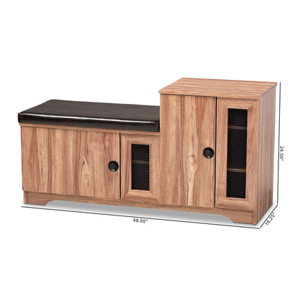 Baxton Studio Benches, One Size, Dark Brown/Oak