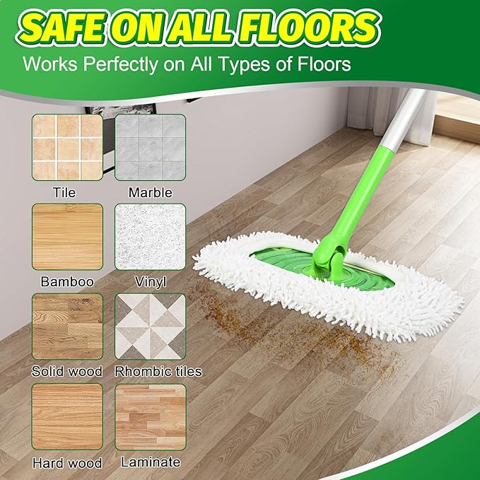 4 Pack Reusable Microfiber Mop Pads Compatible