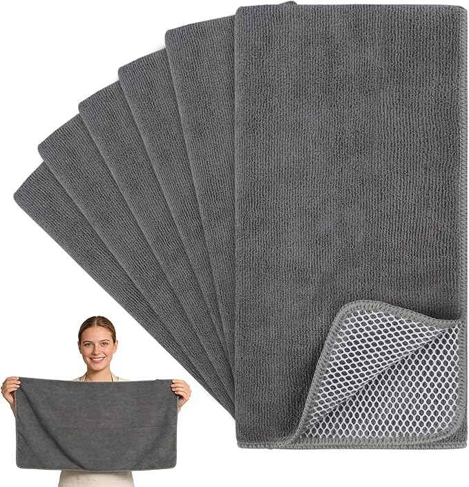KinHwa Kitchen Washcloths for Dishes Absorbent Microfiber Dish Cloths Dish