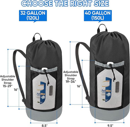 BALEINE 120L Laundry Bag Backpack, 900D Oxford Fabric Large Travel Laundry Bags