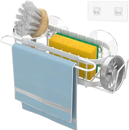 Cisily Kitchen Sink Caddy Sponge Holder in The Sink, Stainless Steel Kitchen