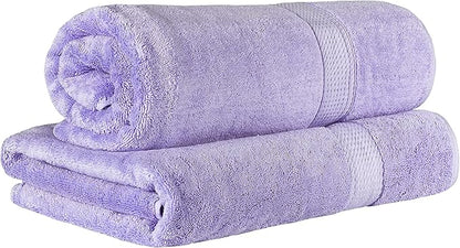SUPERIOR Egyptian Cotton Pile Bath Sheet Set of 2, Ultra Soft Luxury Towels