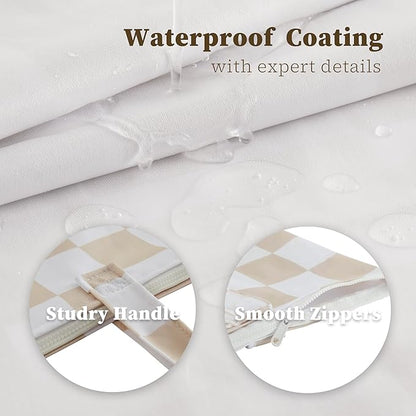 Checkered 2 Pcs Large Travel Laundry Bags
