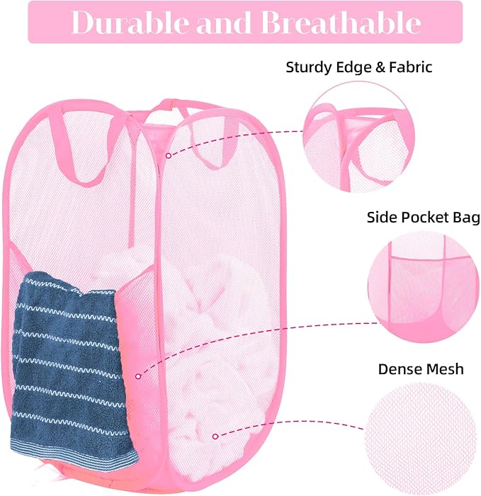 2 Pcs Durable Collapsible Laundry Baskets