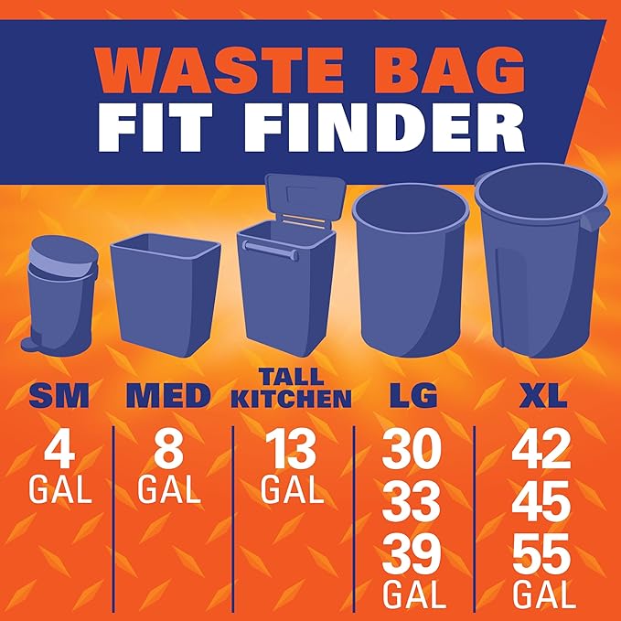 Hefty Ultra Strong Trash Bags, Break Resistant Drawstring Enclosure, Continuous