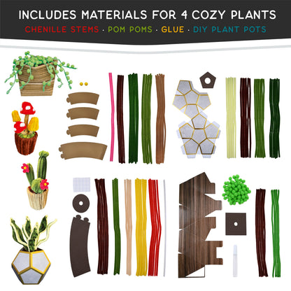 WeVeel Cozy Craftworks Chenille Stem Craft Kit (Plants)