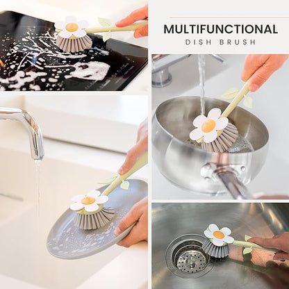 Vigar Florganic Daisy-Shaped Dish Brush