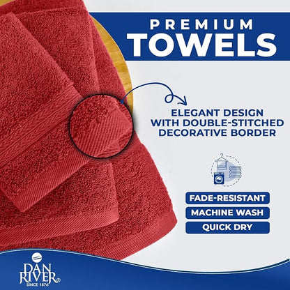 DAN RIVER 8 PC Luxury Bath Towels