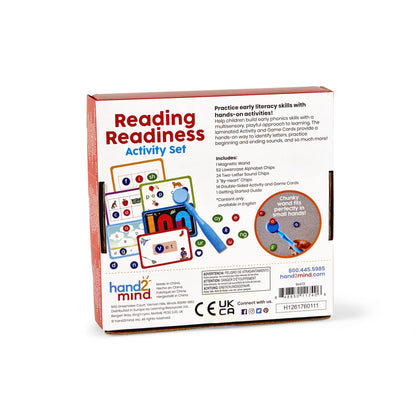 hand2mind Reading Readiness Activity Set, Magnetic Wands and Chip Set, Learn to Spell for Kids, Spelling Toys, CVC Words for Kindergarten, Learning Letters, Science of Reading Manipulatives