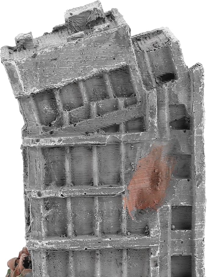 SHOWERORO 3pcs Aquarium Ruins Decorations - Fish Tank Resin Castle Hideouts for Fish Shrimp - Antique Model City Buildings for Underwater Landscaping Decors