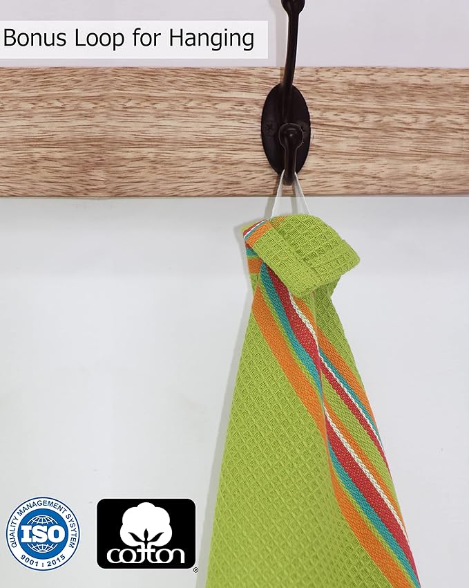 COTTON CRAFT Salsa Stripe Kitchen Towel