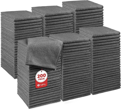 Orighty Wash Cloths Bulk Towels Set 200 Pack, Highly Absorbent and Soft Feel