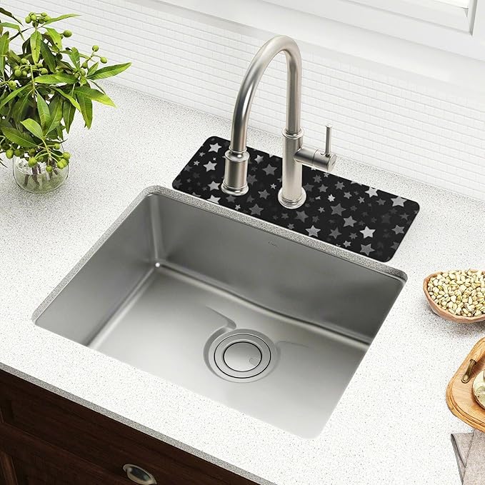 Kitchen Sink Splash Guard 2 PCS 14.7 Inch Sink Faucet Mat Splash Guard