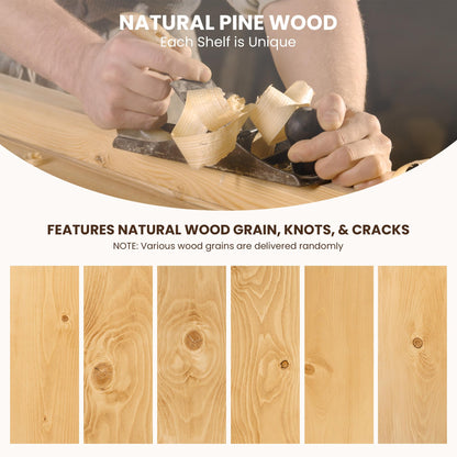 Fireplace Mantel 60inch, Solid Wood Mantel Shelf Handcrafted Rustic, Handcrafted Wood Fireplace Mantels Floating Mantle Shelves Decor for Wall, Bedroom, TV, Books, Livingroom 60 X 8 X 3 - Natural