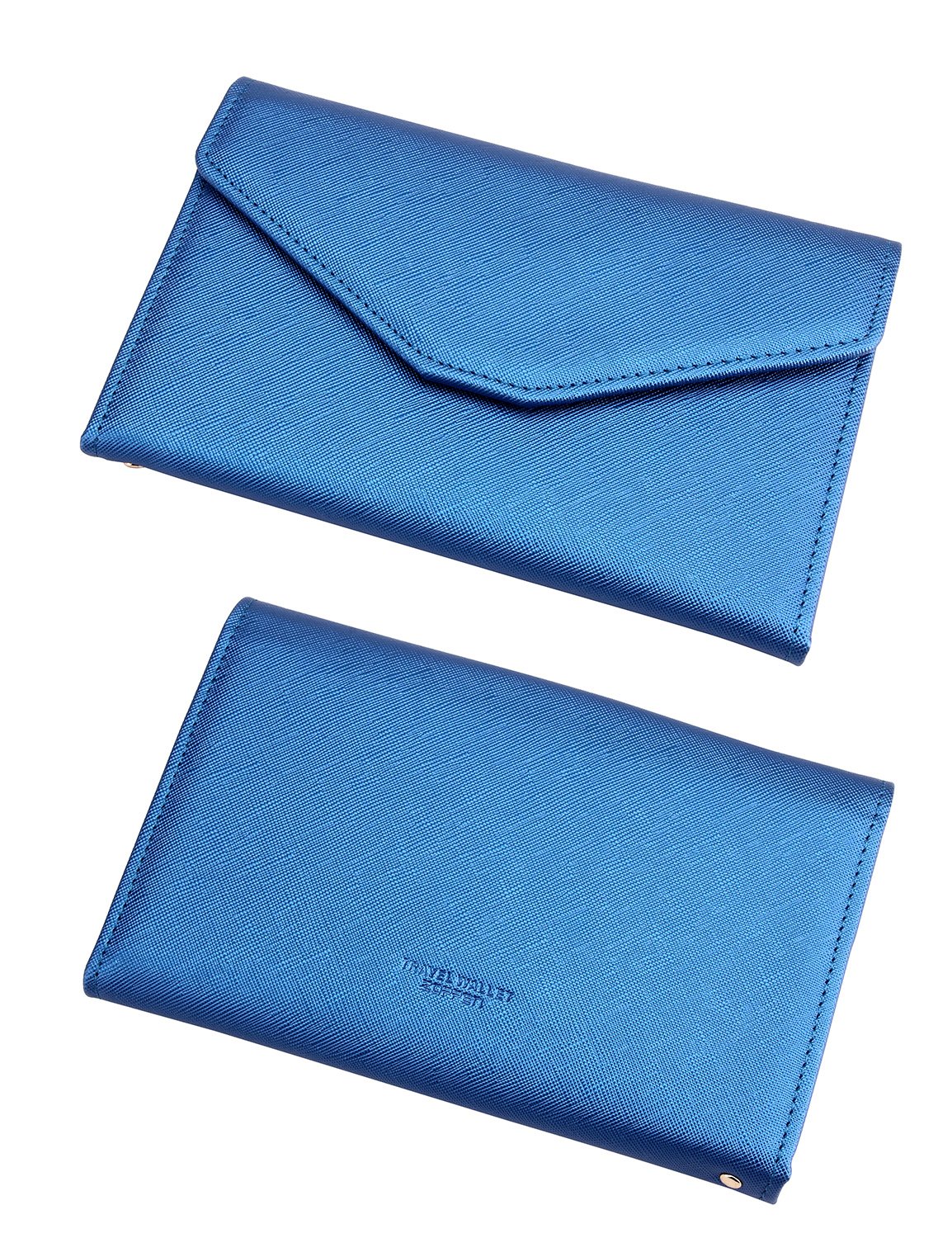 ZOPPEN Passport Holder Women/Men, Multi-purpose Rfid Blocking Travel Passport Wallet (Ver.4) Travel Essentials Tri-fold Document Organizer Holder, (#31 Honolulu Blue)