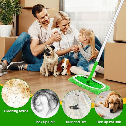 12Pcs Reusable Microfiber Mop Pads Compatible