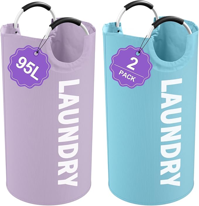 Set of 2 Collapsible Laundry Baskets