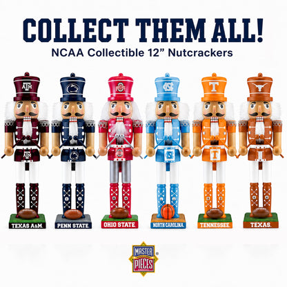 MasterPieces Kansas Jayhawks Nutcracker Figurine - Hand-Crafted Wooden Collectible with Team Colors & Sports Elements