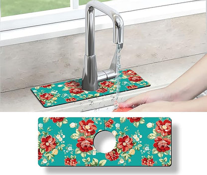 Kitchen Sink Splash Guard Faucet Mat Super Absorbent Fast Drying Mat Sink