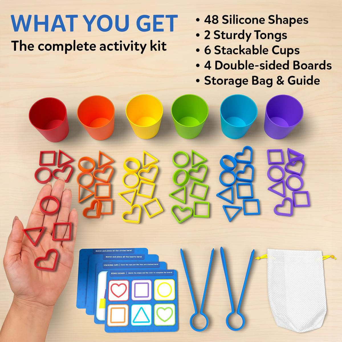Skillmatics Silicone Rainbow Sorting Game - Learning & Educational Toy, Sorting, Counting & Sequencing Skills, Gift for Toddlers & Preschoolers Ages 3, 4, 5, 6